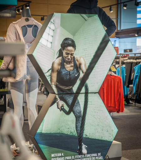 SEG fabric with a girl playing sports