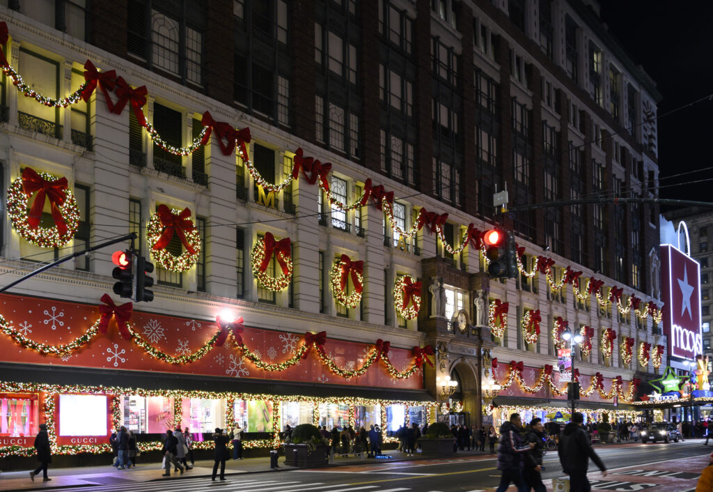 Macy's Christmas 2023 window displays. 