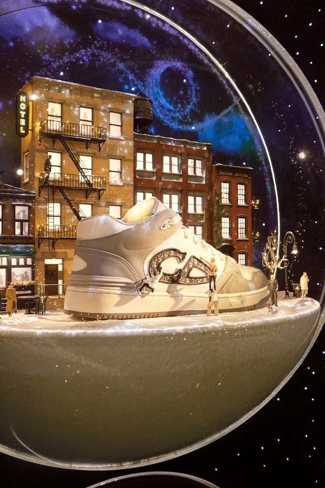 Dior window display at Saks Fith Avenue