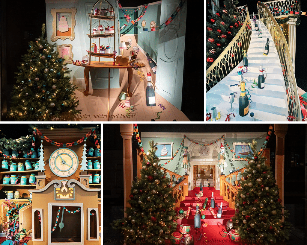 Collage of Fortnum & Mason shop windows