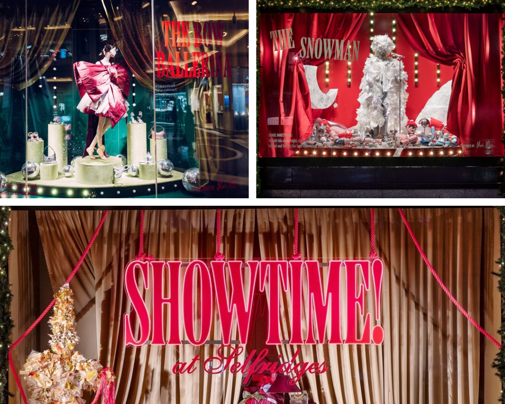 Collage of Selfridges shop windows