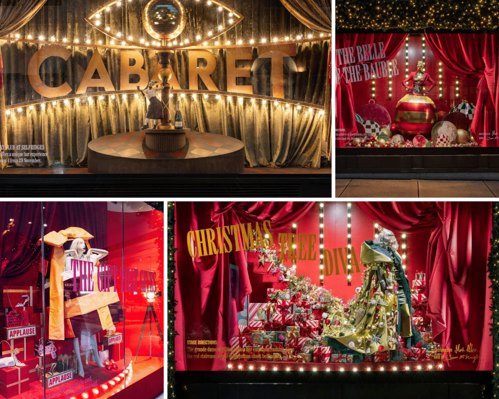 Collage of Selfridges shop windows